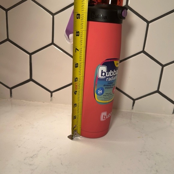 Bubba Radiant Stainless Steel Locking Water Bottle Push-Button Straw Lid 24oz. - Picture 9 of 10